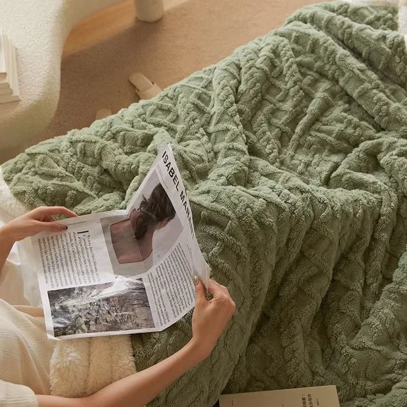 Weiche Wohndecke für den Winter, extra warm und gemütlich, ideal für Sofa oder Bett, pflegeleichte Luxusdecke.