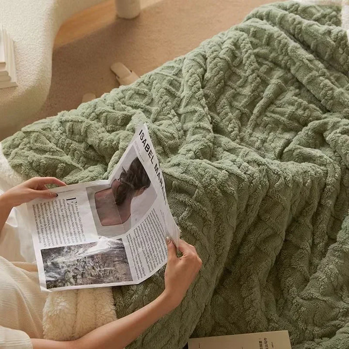 Weiche Wohndecke für den Winter, extra warm und gemütlich, ideal für Sofa oder Bett, pflegeleichte Luxusdecke.