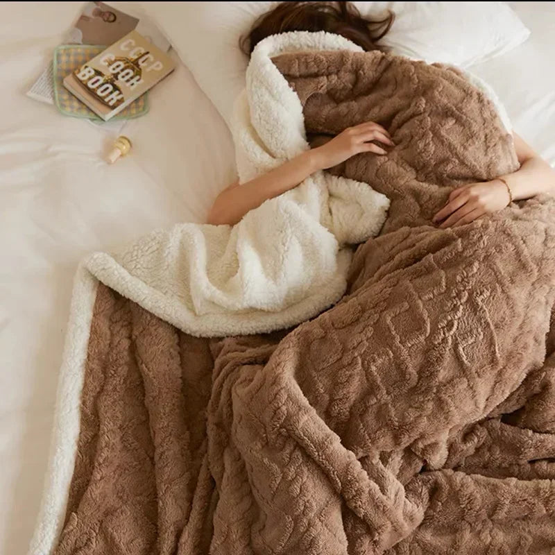 Kuschelige Winterdecke, extra warm und weich, perfekt für gemütliche Abende und erholsamen Schlaf.