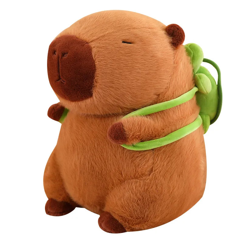 Niedliches Capybara Plüschtier mit abnehmbarem Rucksackdesign, super weich für Kinder zum Kuscheln.