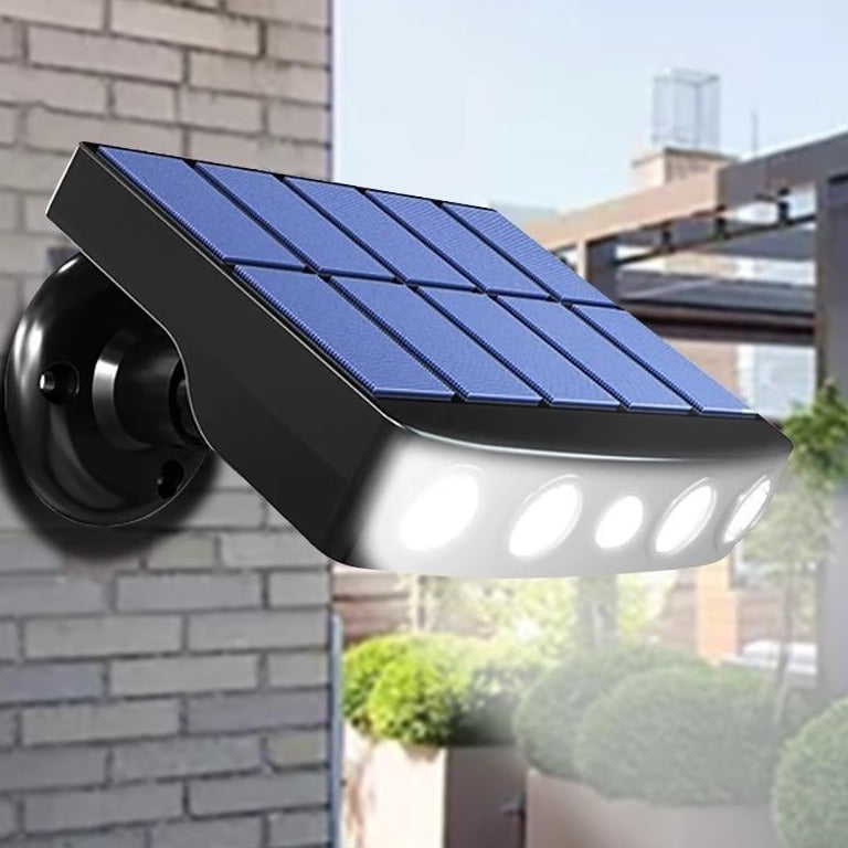 Wetterfeste Lumina Solarleuchte mit LED-Licht & Bewegungssensor, energieeffizient für Außenbeleuchtung.