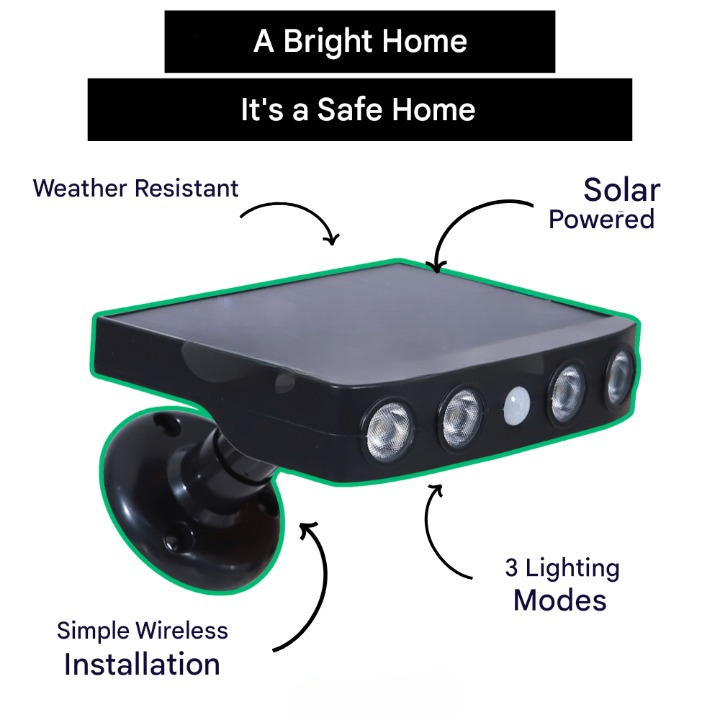 Sicherheitslicht: Lumina Solar-Außenleuchte mit Bewegungssensor für optimale Überwachung.