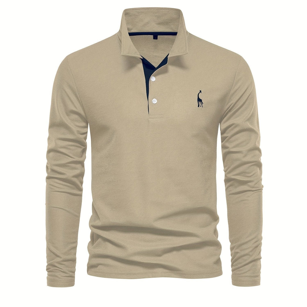 Herren Langarm Poloshirt für aktive Tage und entspannte Abende im Herbst, bequem und stilvoll.