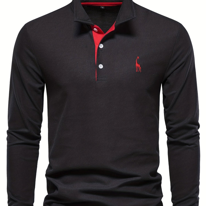 Vielseitiges Herren Langarm Poloshirt, geeignet für Business Casual und Freizeit, ein Must-have für Herbstmode.