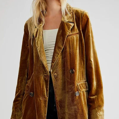 Modischer Damen Langarm Blazer mit Knopfleiste. Perfekt für Büro, Freizeit und festliche Outfits.