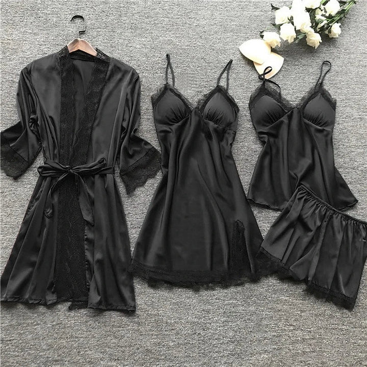 Weiches Damen Luxus Nachthemd Set Aurora. Komfortable Loungewear für stilvolle Entspannung zu Hause.