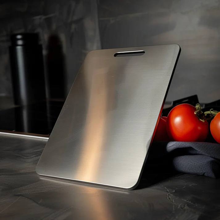 Antibakterielles Titan Schneidebrett, lebensmittelecht und ideal für hygienisches Kochen.