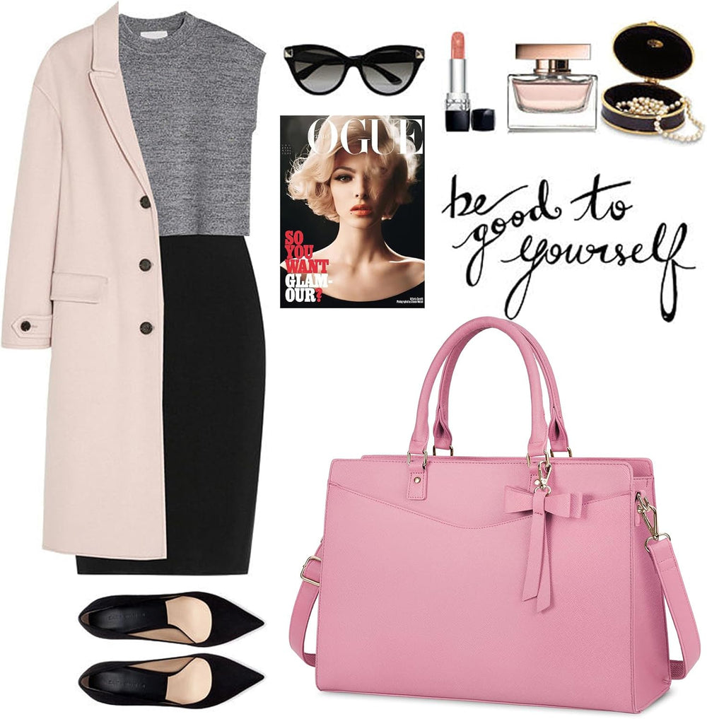 Elegante Damen Handtasche für Laptop, wasserdicht, perfekte Bürotasche mit Organizer.