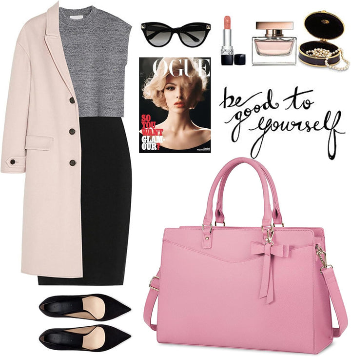 Elegante Damen Handtasche für Laptop, wasserdicht, perfekte Bürotasche mit Organizer.