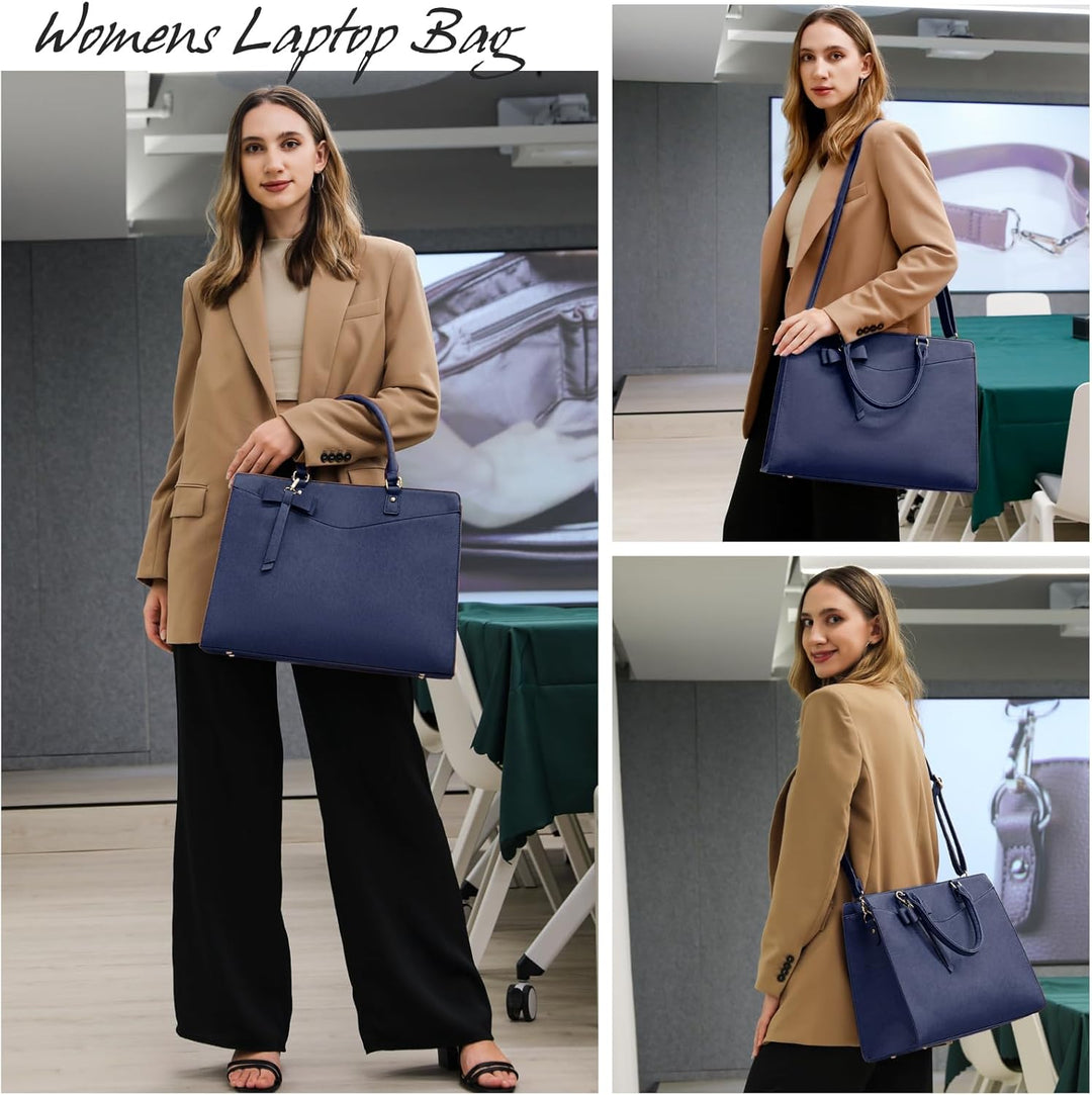 Organisierte Damen Laptoptasche, viele Fächer für Notebook, Tablet und Zubehör.