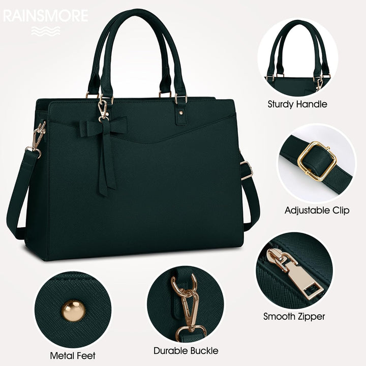 Vielseitige Damen Laptoptasche, wasserdicht, mit Fächern, für Geschäftsreisen & Alltag.