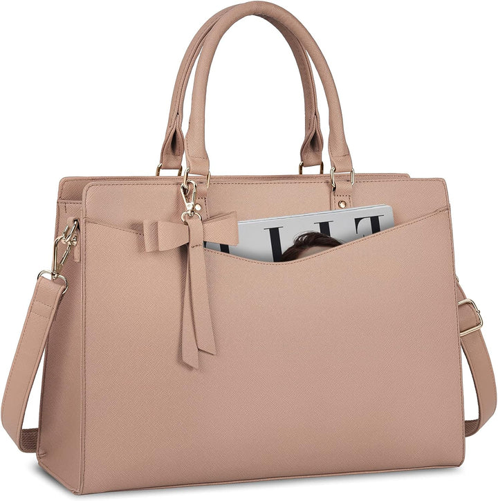 Flexible Damen Laptoptasche, kann als Hand- oder Schultertasche getragen werden.