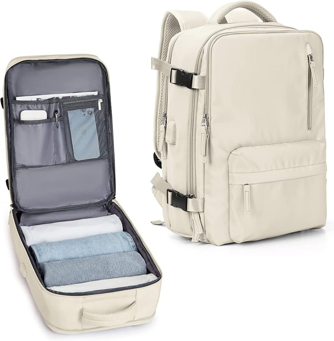 Unisex 40L Reiserucksack mit Laptopfach, USB-Anschluss & Schuhfach, wasserdicht für Reisen.
