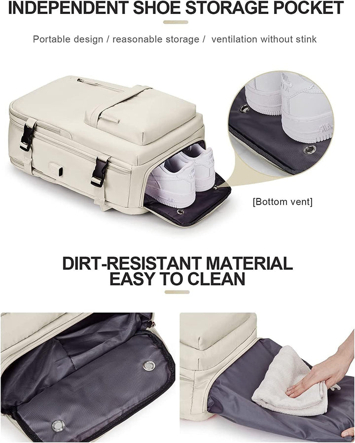 Strapazierfähiger 40L Weekender als Reisegepäck, wasserdicht & mit Laptop- und Schuhfach.