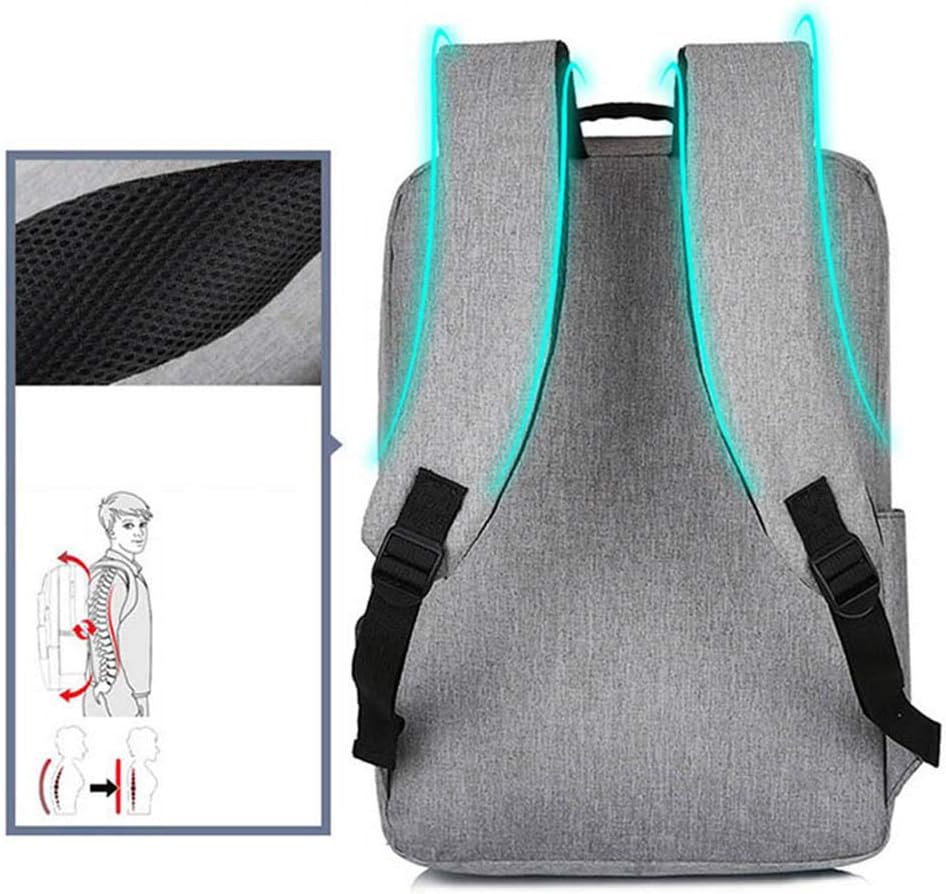 Vielseitiger Schulrucksack & Pendlerrucksack (grau) mit gepolstertem Laptopfach, USB-Ladeport & Ergonomie.
