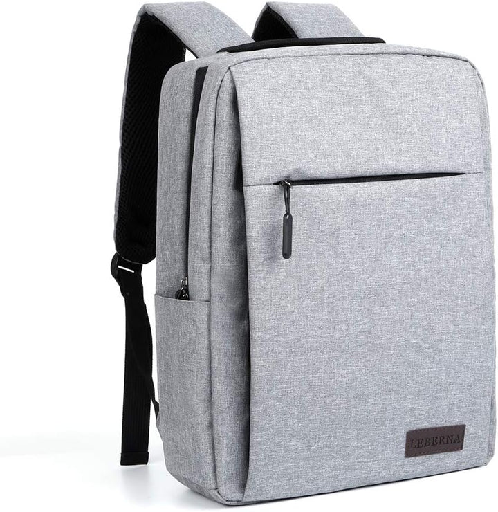 Schlanker, wasserdichter Unisex Laptop-Rucksack (schwarz) mit USB-Anschluss für Reise, Arbeit & Schule.