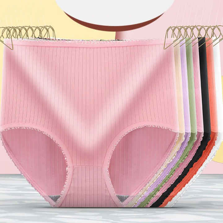 Camille 8er-Pack: leckfreie Damen-Unterwäsche mit hohem Bund, zuverlässiger Schutz gegen Leckagen.