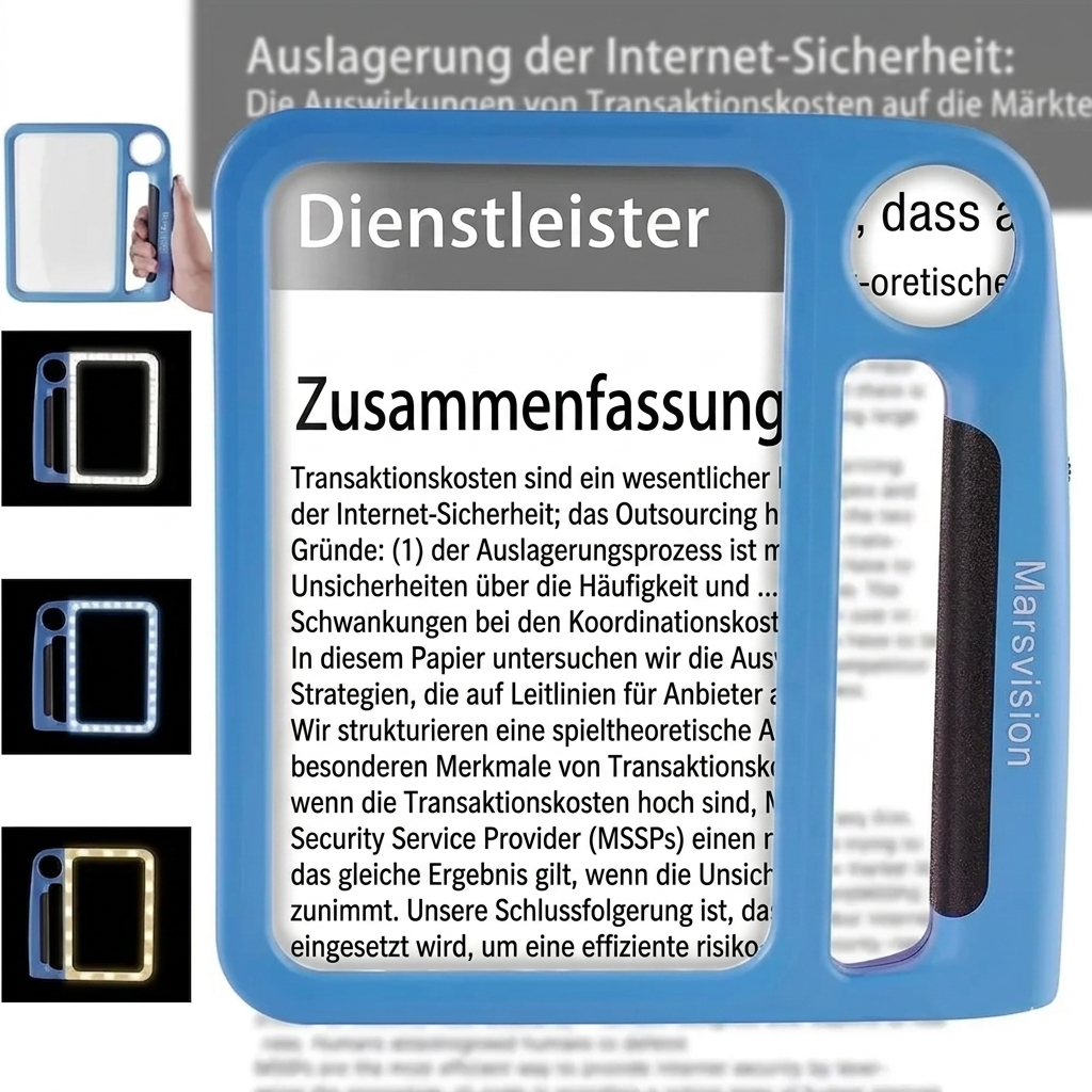 Bastelhilfe: LED Lupe 5x & 10x mit 48 LEDs für detaillierte Bastelarbeiten, Philatelie und Münzensammeln.