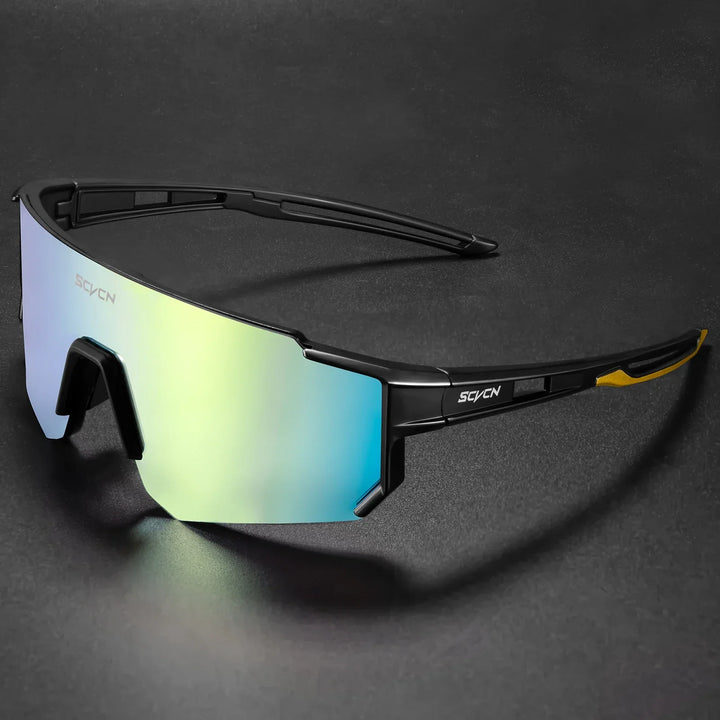 Unisex Fahrrad-Sportbrille mit UV400 Schutz, leicht & flexibel für maximalen Komfort.
