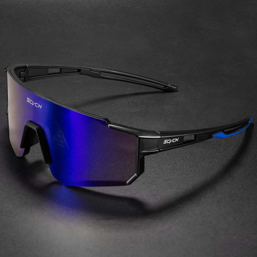 Moderne Sportbrille mit UV400 Schutz, ideal für Radfahrer & anspruchsvolle Outdoor-Sportler.