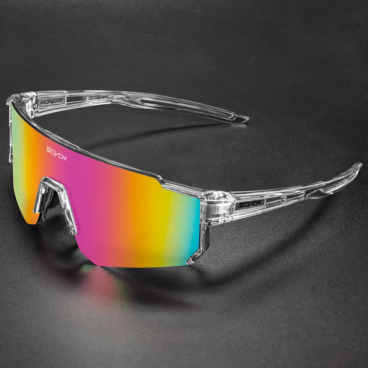 Stilvolle Fahrradsonnenbrille mit UV400 Schutz, leichtes Polycarbonat-Design & Tragekomfort.