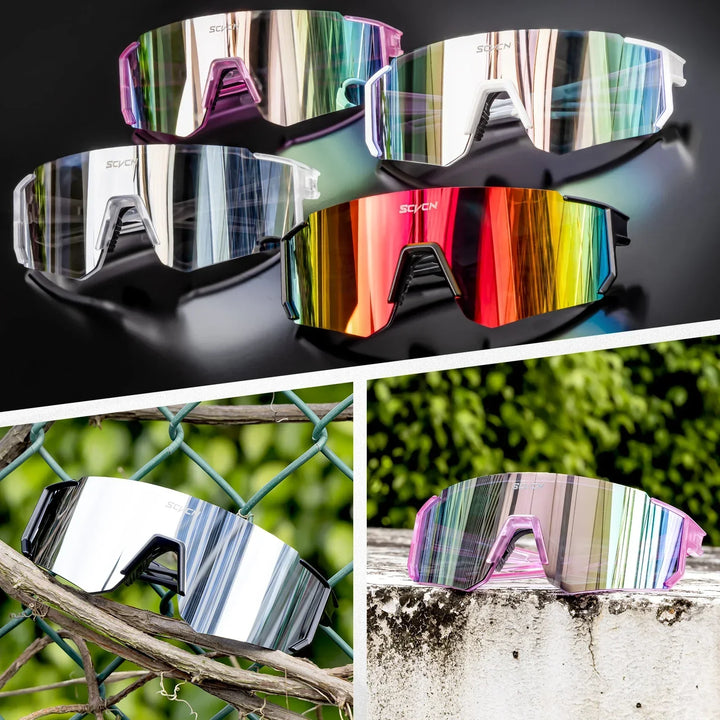 Leichte UV400 Sportbrille aus Polycarbonat, perfekt für Radtouren & Outdoor-Abenteuer.