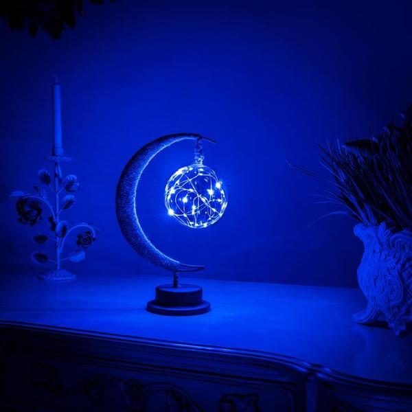 Verzaubernde LED-Mondlampe, die ein stimmungsvolles Ambiente schafft, ideal als Dekolampe für Wohnzimmer.