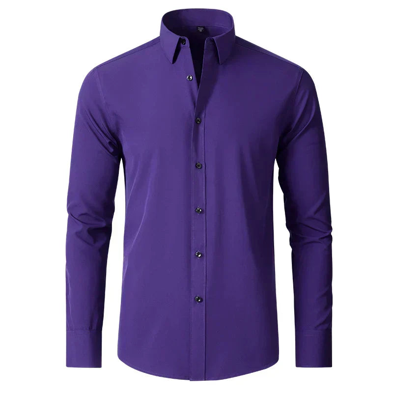 Elegantes Herren-Langarmhemd, knitterfrei, perfekt für Business, Smart Casual und vielseitige Herrenmode.