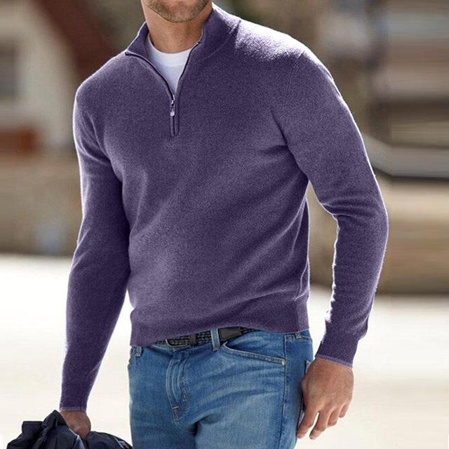 Schicker Herren V-Ausschnitt Pullover, eine komfortable und elegante Ergänzung für die Wintergarderobe.