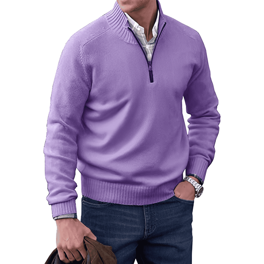 Vielseitiger Herren-Zip-Pullover, bequem und modern für Büro- oder Freizeitlooks.