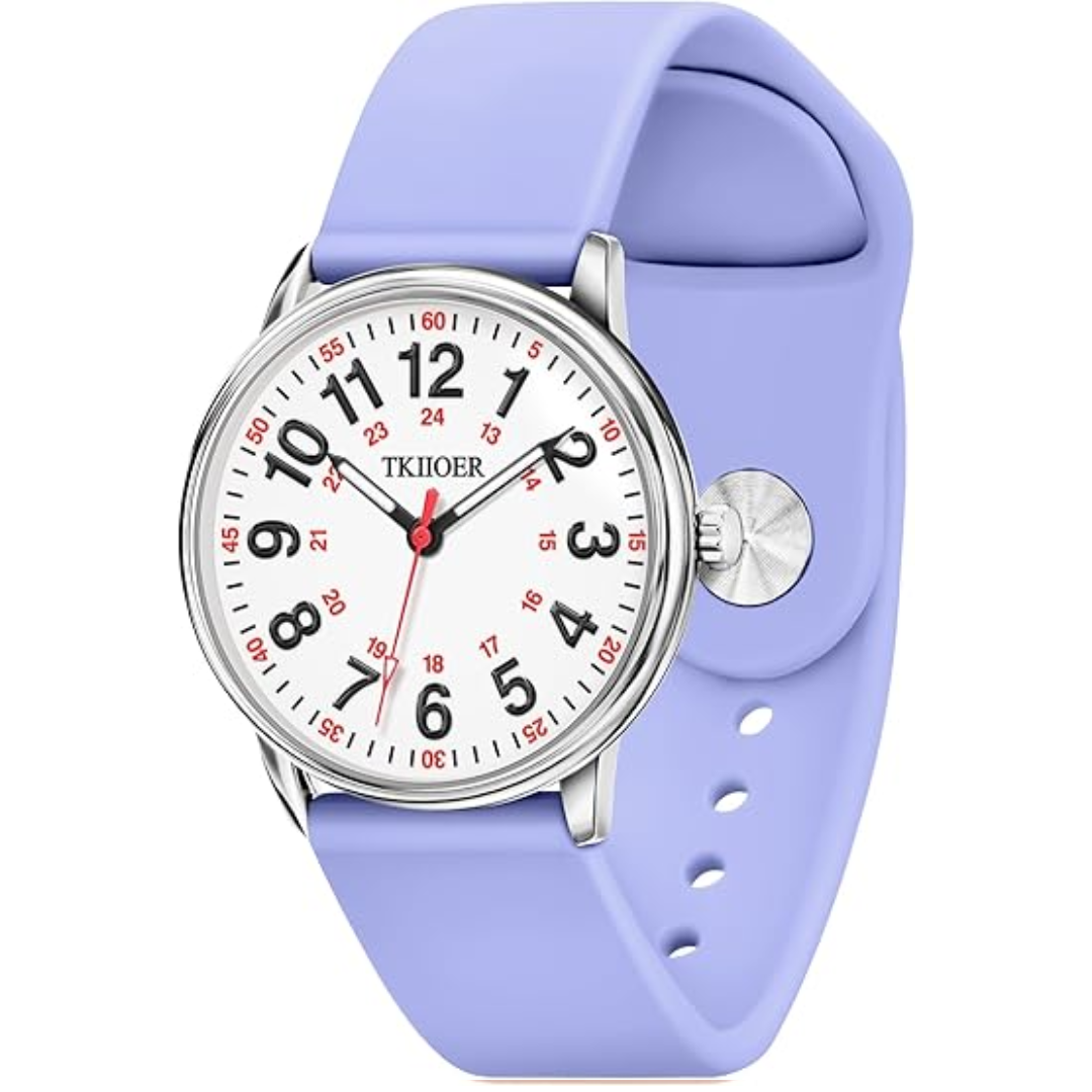 Elegante, wasserdichte Schwesternuhr für Damen, analoges Zifferblatt, robust und funktional für den medizinischen Bereich.