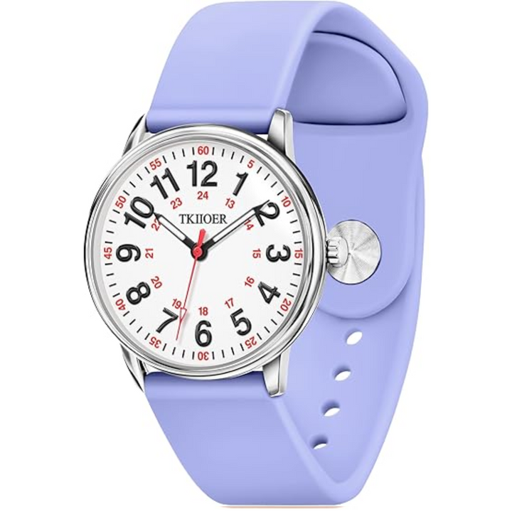 Elegante, wasserdichte Schwesternuhr für Damen, analoges Zifferblatt, robust und funktional für den medizinischen Bereich.