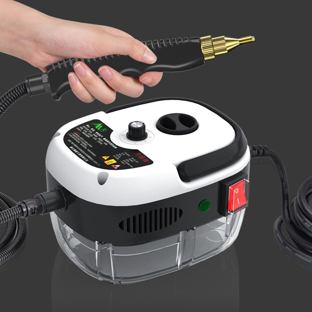 Umweltfreundlicher 2500W Dampfreiniger beseitigt hartnäckigen Schmutz & Fett in Haushalt & Küche.