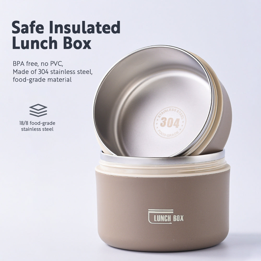 Nachhaltige Edelstahl Mittagsbox mit Isolation, perfekt für Büro-Lunch und Essen zum Mitnehmen.