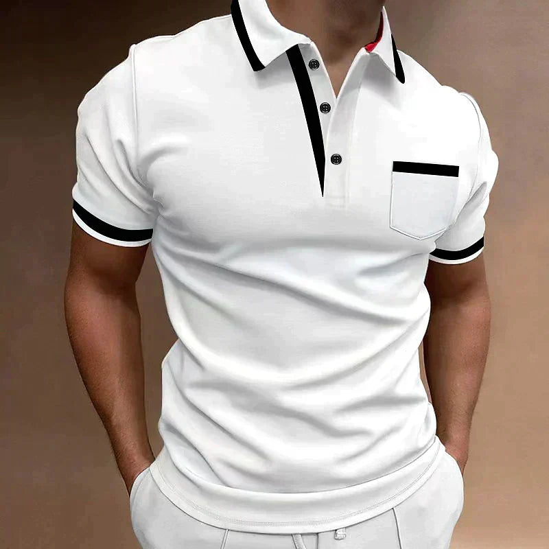 Bequemes, klassisches Herren Poloshirt, ideal für Sommer Freizeit & Smart Casual Look.