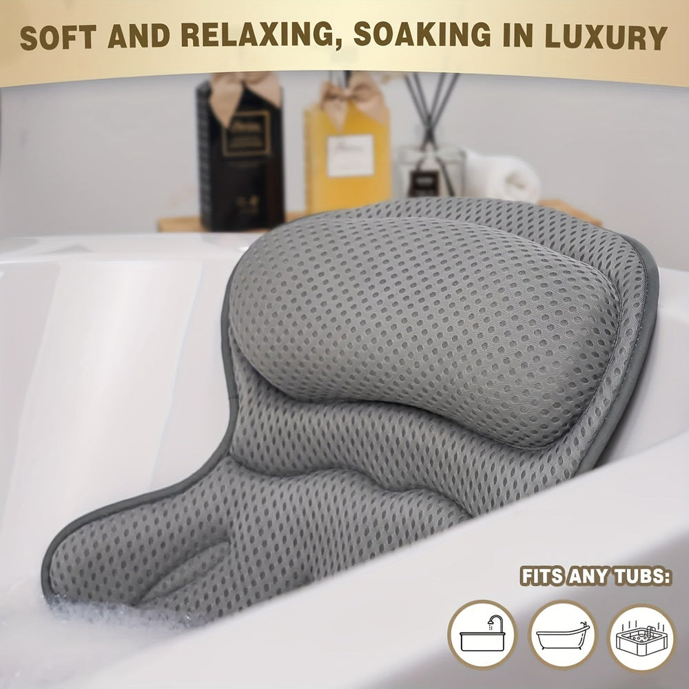 Atmungsaktives, schnelltrocknendes Unisex 4D Badekissen mit Anti-Rutsch-System für maximale Entspannung im Heim-Spa.
