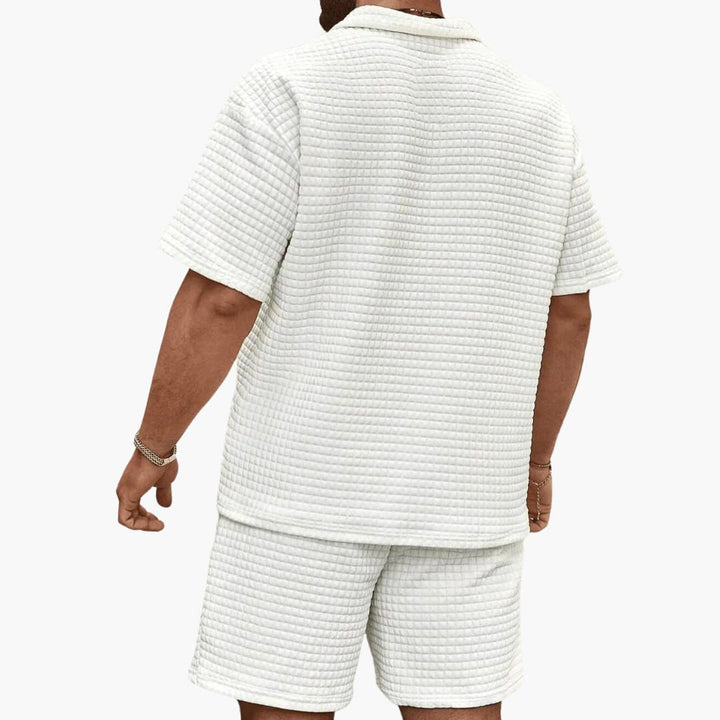 Komfortables Herren Loungewear Sommer-Set, zweiteilig, ideal für entspannte Tage.