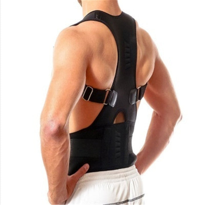 Magnetische Rückenstütze für Unisex Haltungskorrektur, lindert Rücken-, Schulter- & Nackenschmerzen.