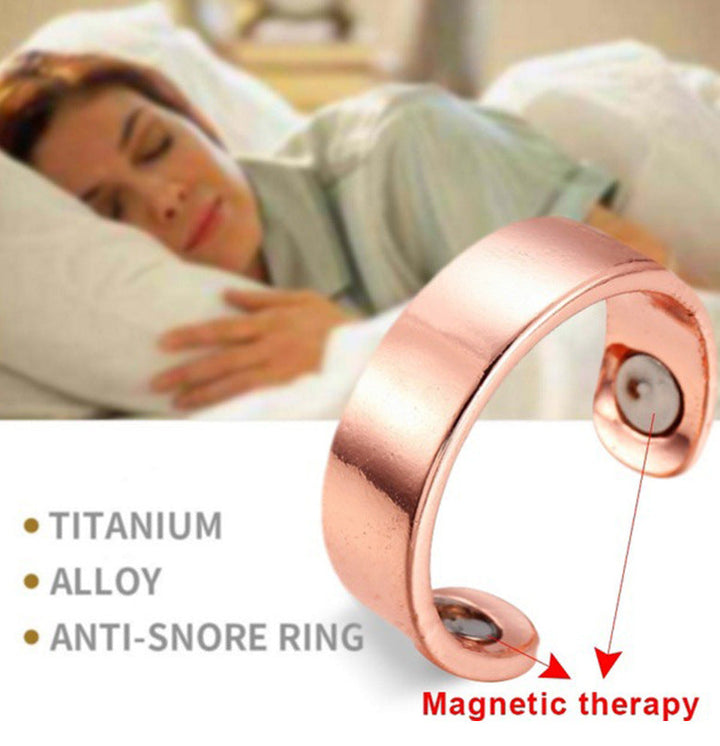 Eleganter Unisex Anti-Schnarch-Ring aus Metall, sanfte Akupressur für ruhigen, erholsamen Schlaf & weniger Schnarchen.