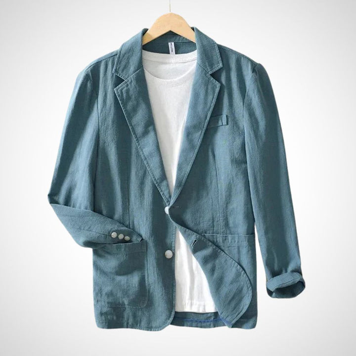 Herren Sommerblazer, atmungsaktiv & leicht, ideal für Freizeitlooks oder entspanntes Business Casual Outfit.