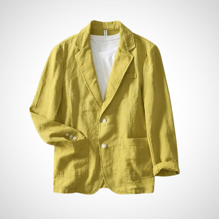Vielseitige Herrenjacke, 'Julian' Leinenblazer, leicht & luftig, ideal für Sommer, Freizeit und smarte Outfits.