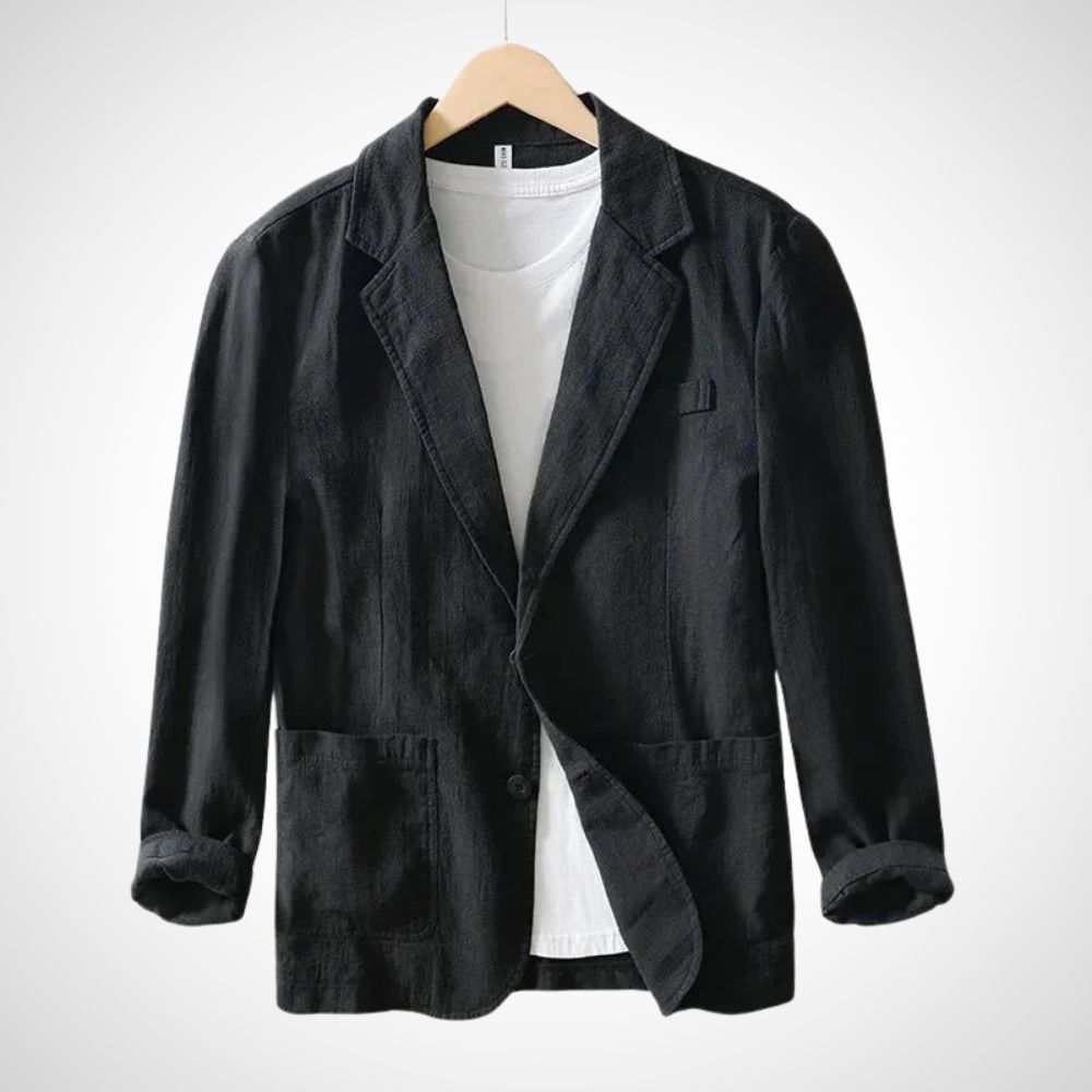 Eleganter, leichter Herren Leinenblazer 'Julian' aus Baumwollmischung, perfekt für Sommer & Business Casual.