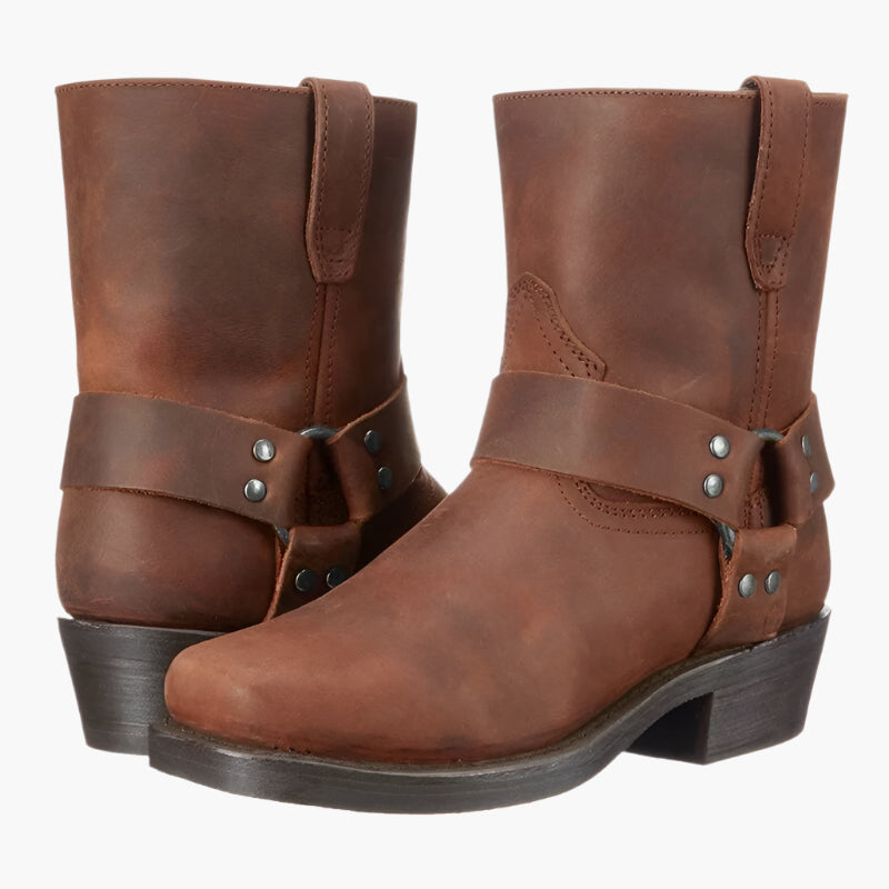 Stilvolle Herren Stiefeletten im Western-Look: Robuste Vintage Cowboy Boots, perfekt für Abenteuer und den Alltag.