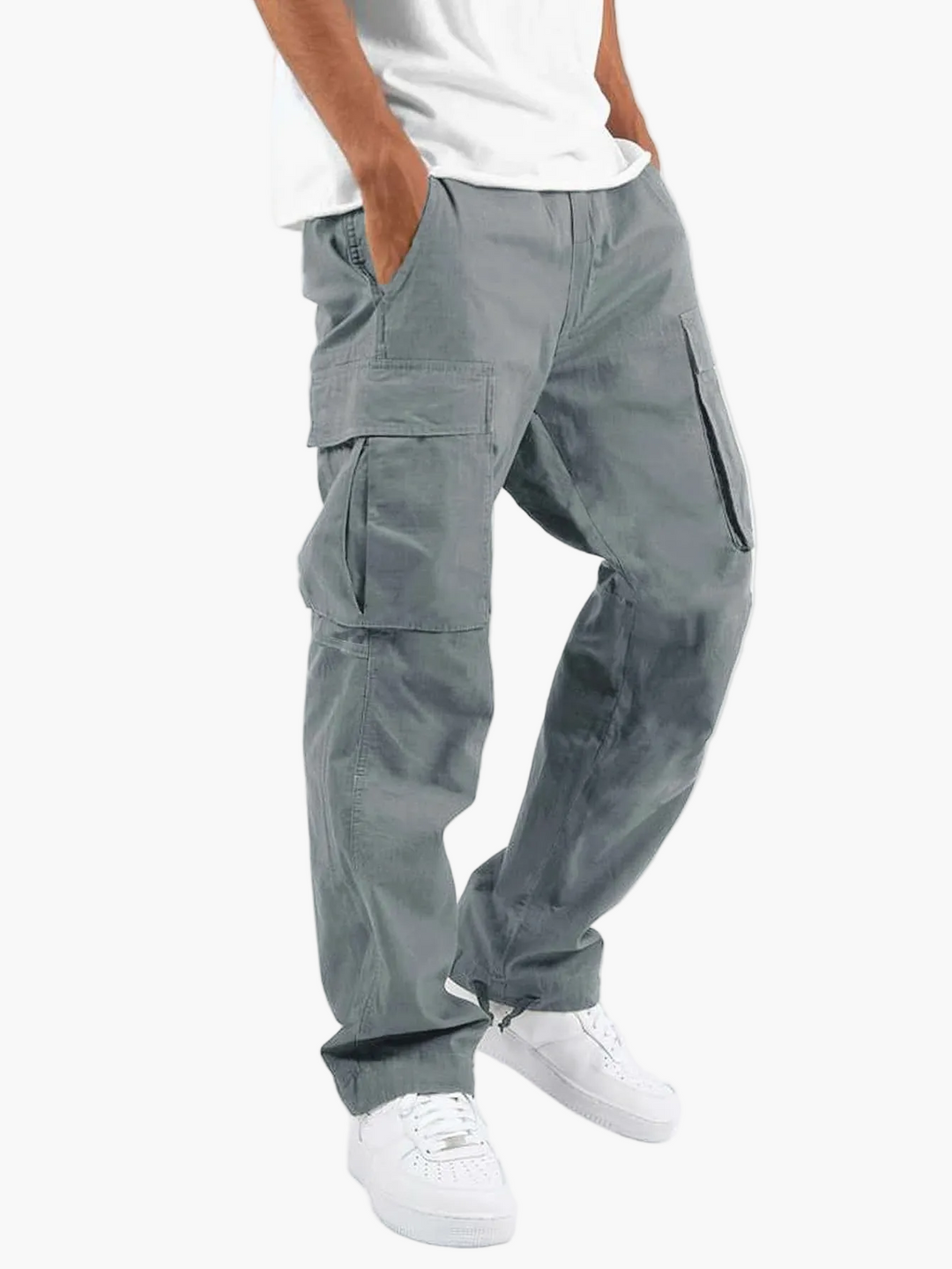 Funktionale Herren Cargo-Hose für Outdoor & Reise. Robust mit vielen Taschen & geradem Bein.
