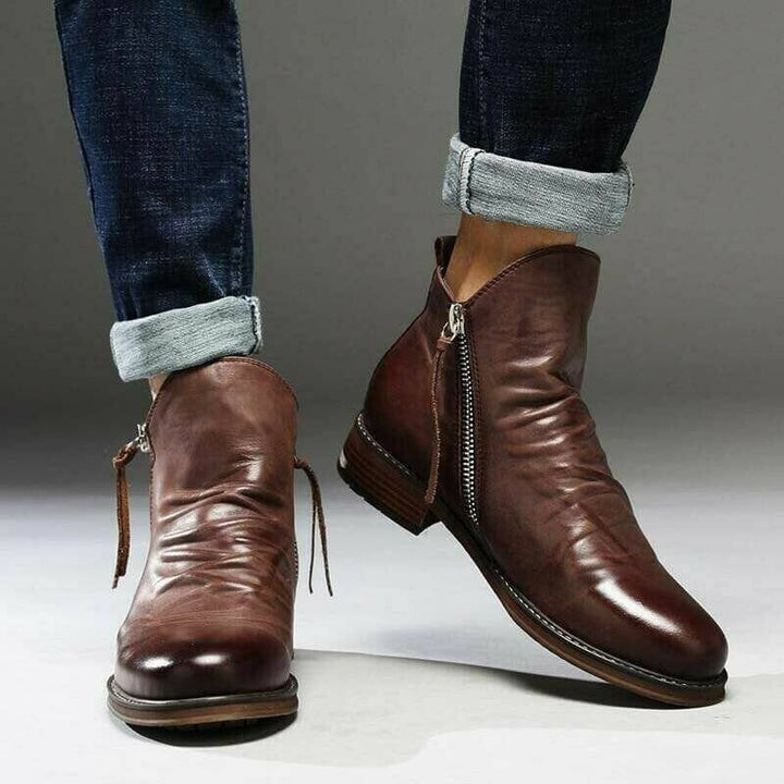 Edle Herren Business Casual Stiefel aus Leder, rutschfest, bequem und langlebig.