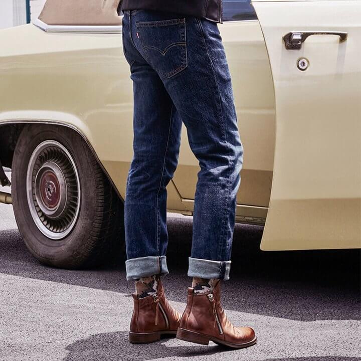 Trendige Herren Schnürstiefel aus hochwertigem Leder, elegant und mit rutschfester Profilsohle.