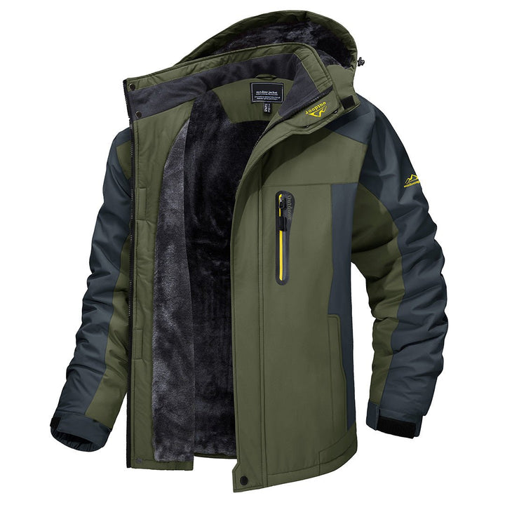 Herren kältefeste Winterjacke mit Reißverschluss, ideal für Outdoor und Freizeit. Warme, stilvolle Herrenmode.