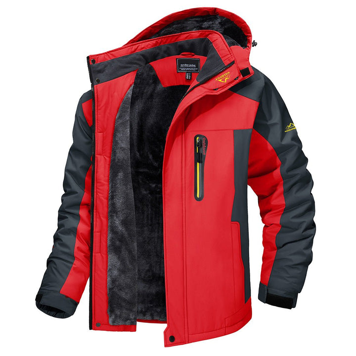Stilvolle Herren-Winterjacke mit Reißverschluss, bietet Wärme und Komfort bei Kälte. Perfekte Übergangsjacke.