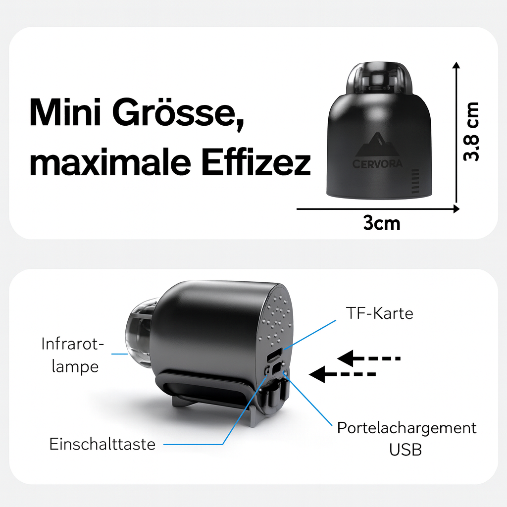 Unsichtbare Heimüberwachung mit dieser Mini WLAN Kamera, Nachtsicht, Full HD & 32 GB Speicherkarte.