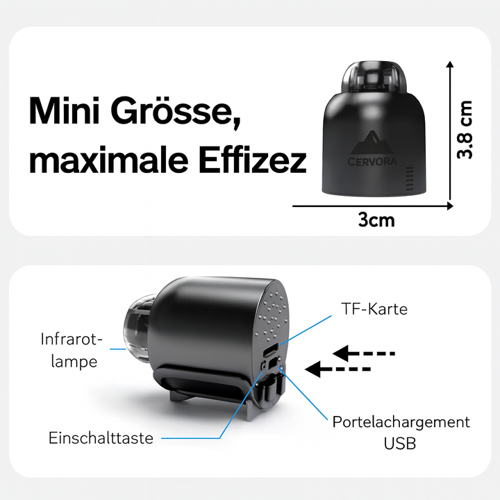 Unsichtbare Heimüberwachung mit dieser Mini WLAN Kamera, Nachtsicht, Full HD & 32 GB Speicherkarte.